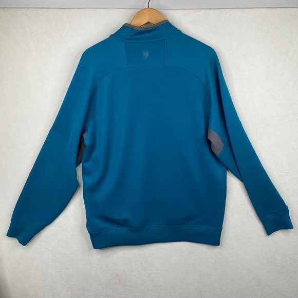 Men's Rule 18 Bobby Jones Golf Blue & Gray 1/4 Zip Pullover with Pockets-Large - Picture 6 of 7